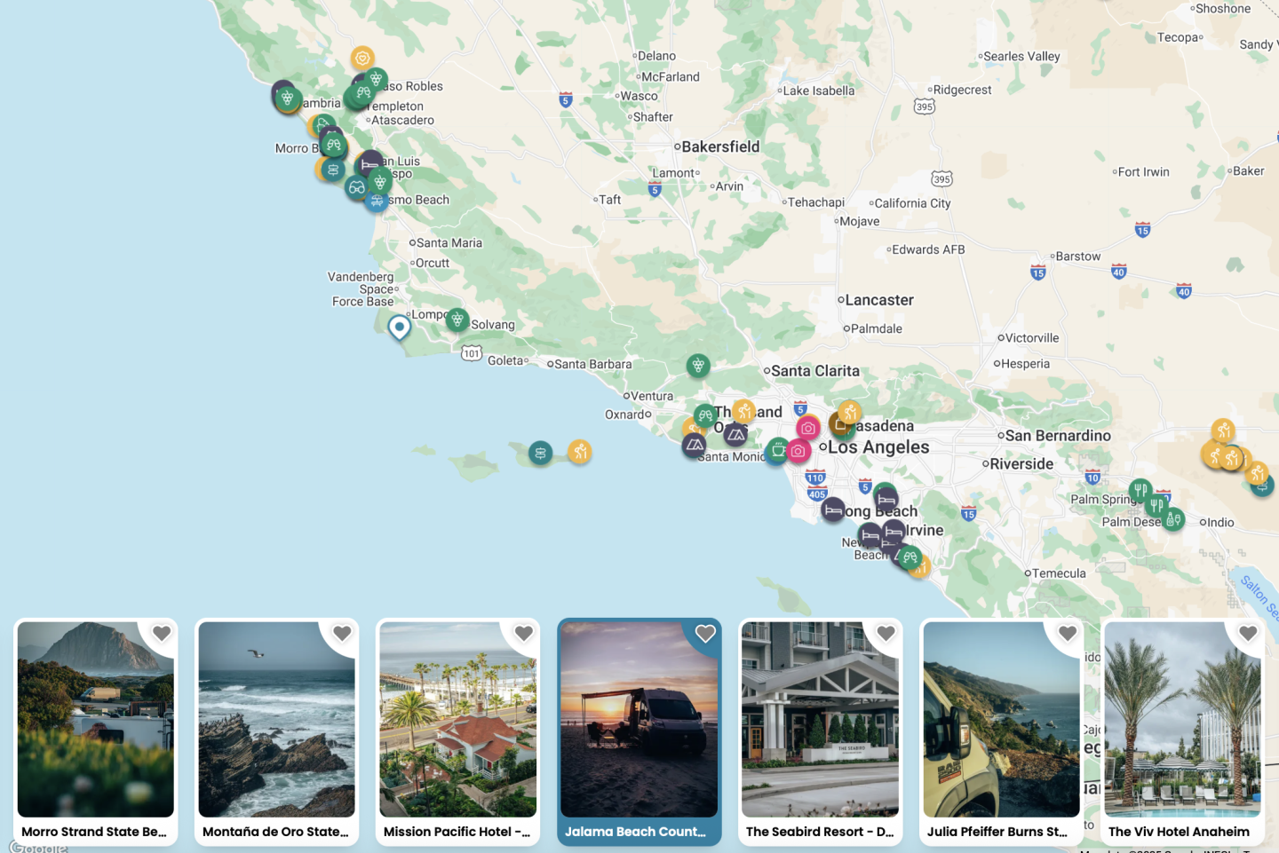 Jalama Beach California Map